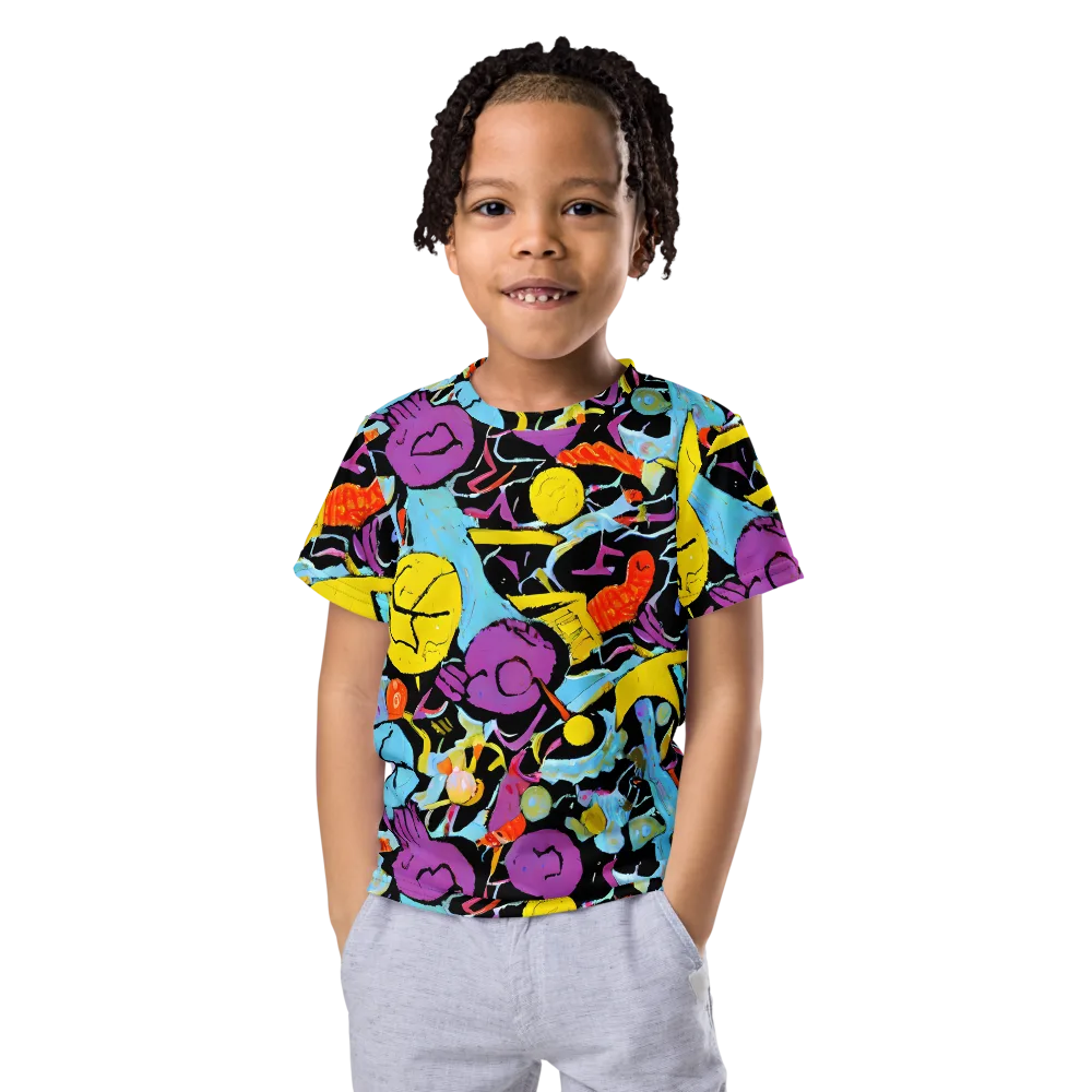 Electric Playfield on Kids Crew Neck T-Shirt — Front
