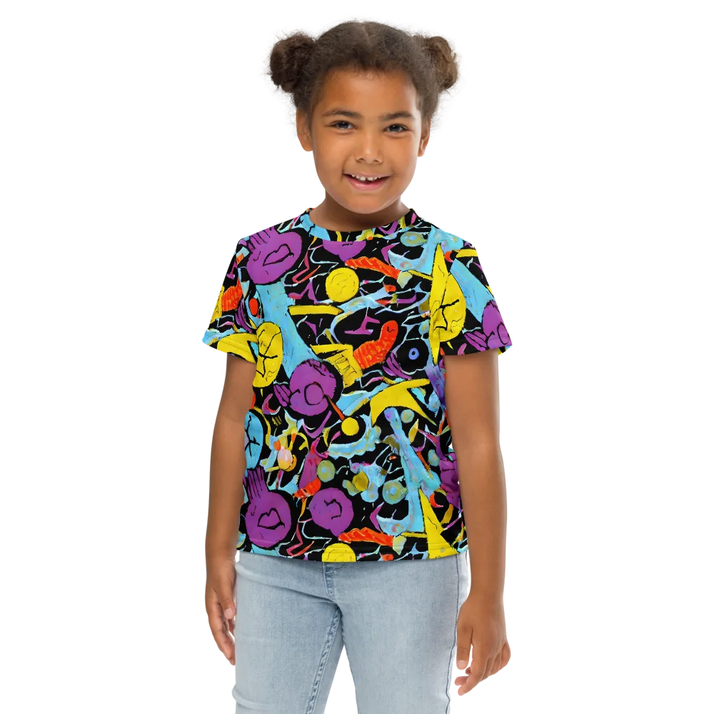 Electric Playfield on Kids Crew Neck T-Shirt — Front