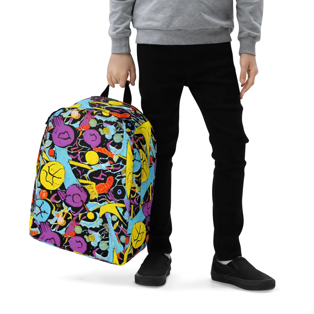 Electric Playfield on Minimalist Backpack — Zoomed-in