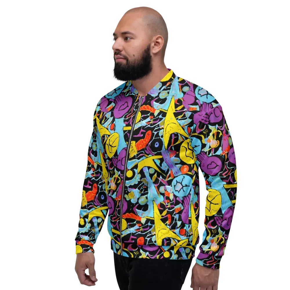 Electric Playfield on Bomber Jacket — Left