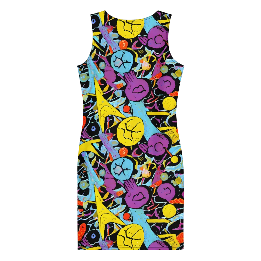 Electric Playfield on Bodycon Dress — Back