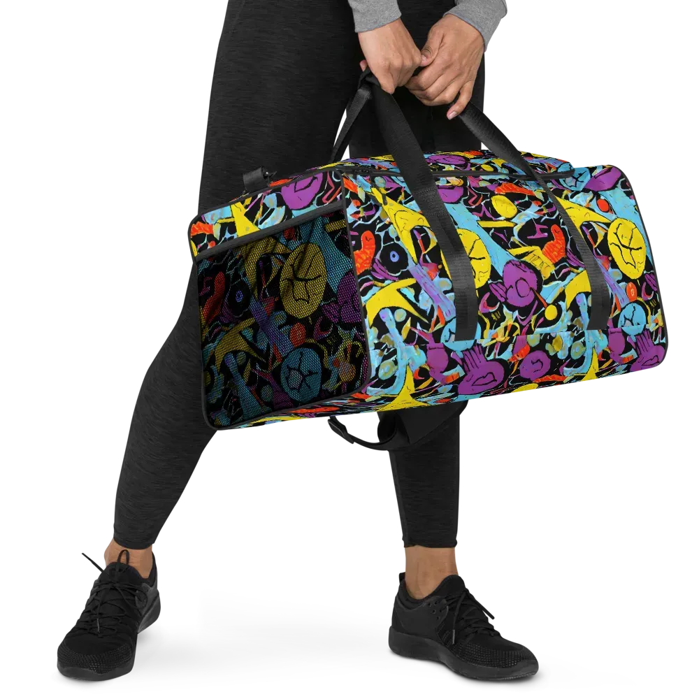 Electric Playfield on Duffle Bag — Right Front