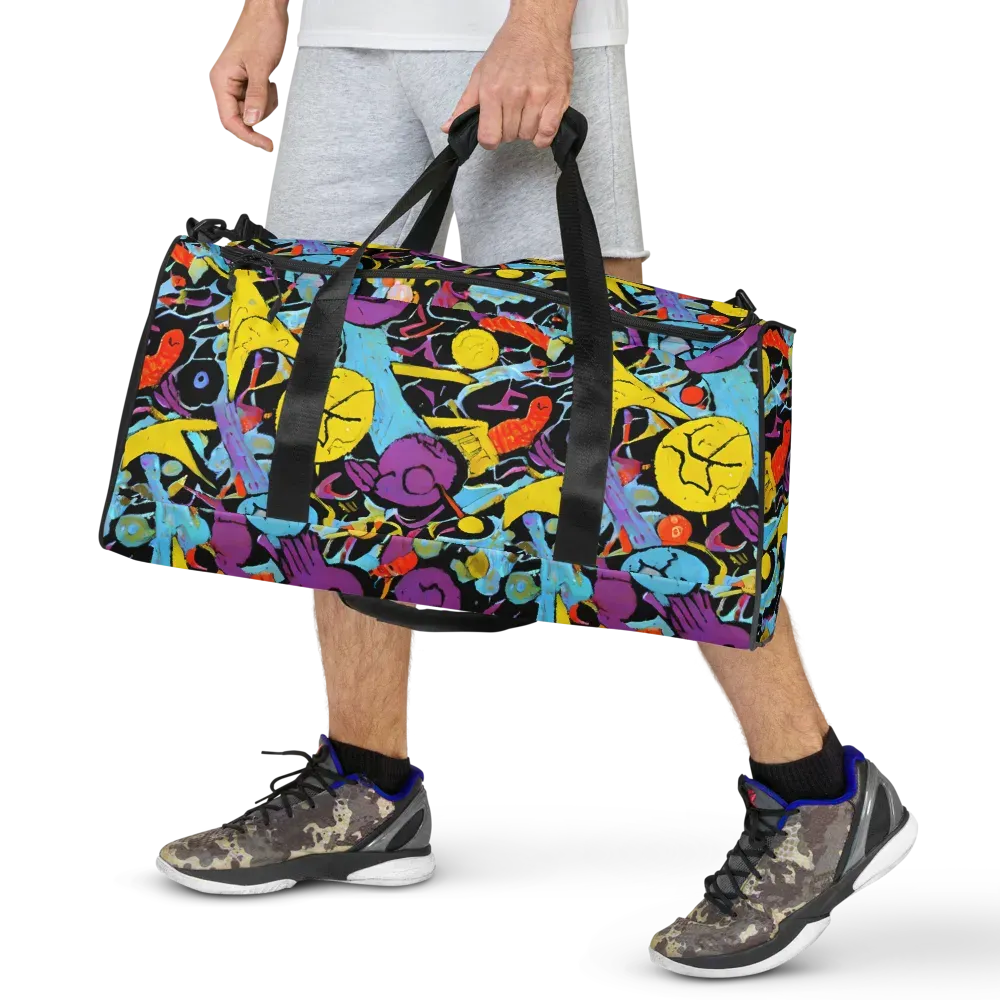 Electric Playfield on Duffle Bag — Front