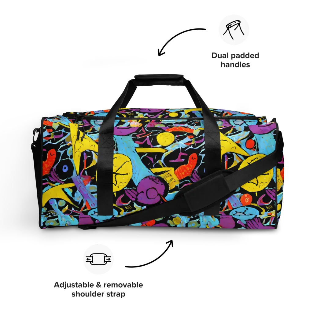 Electric Playfield on Duffle Bag — Front