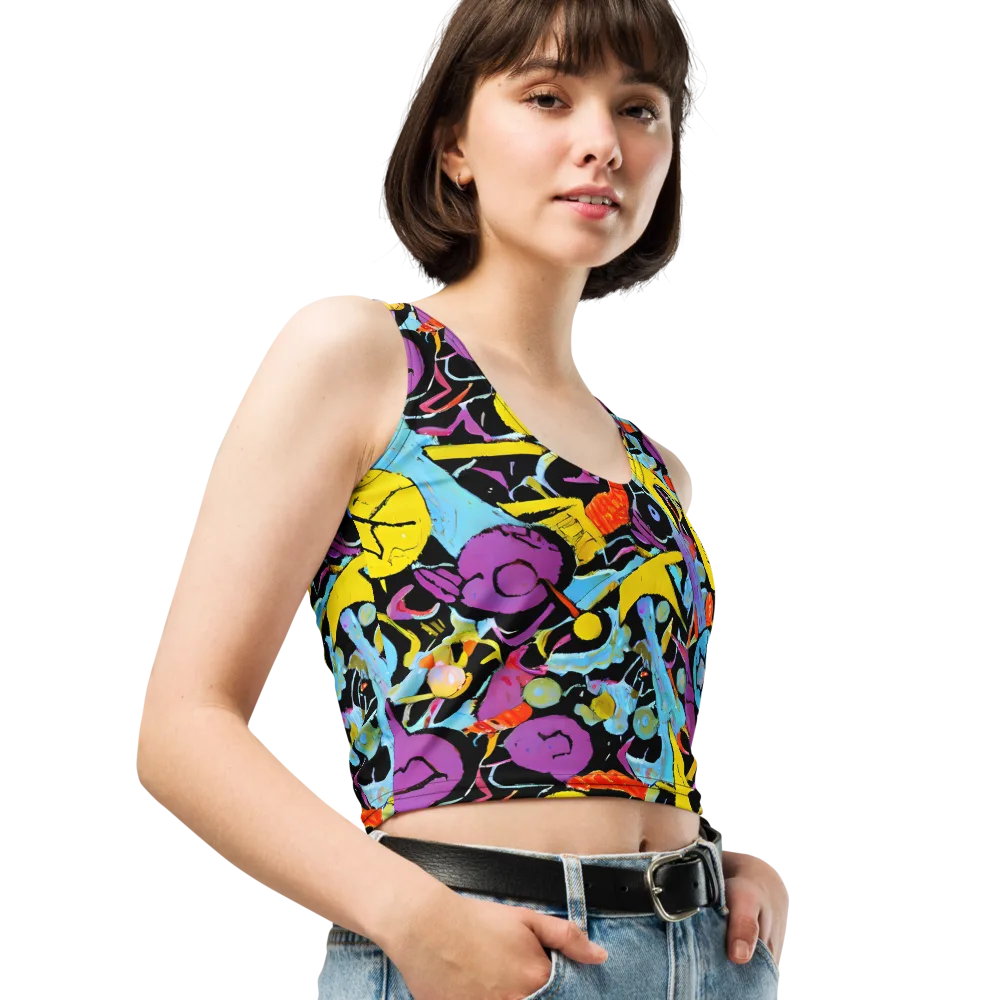 Electric Playfield on Crop Top — Right Front