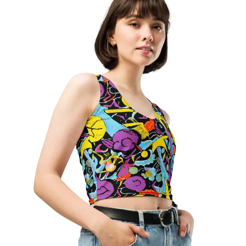 Electric Playfield on Crop Top — Right Front