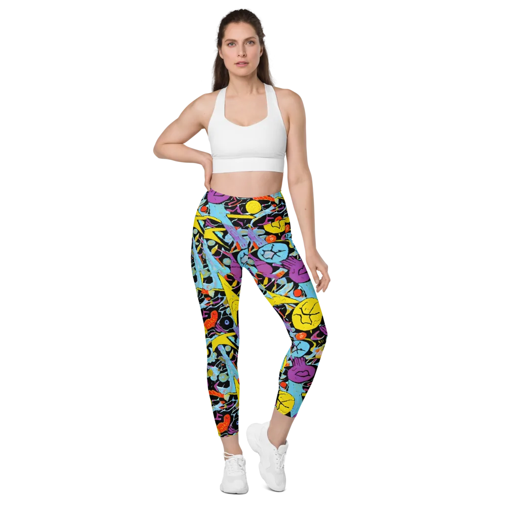 Electric Playfield on Leggings with Pockets — Front