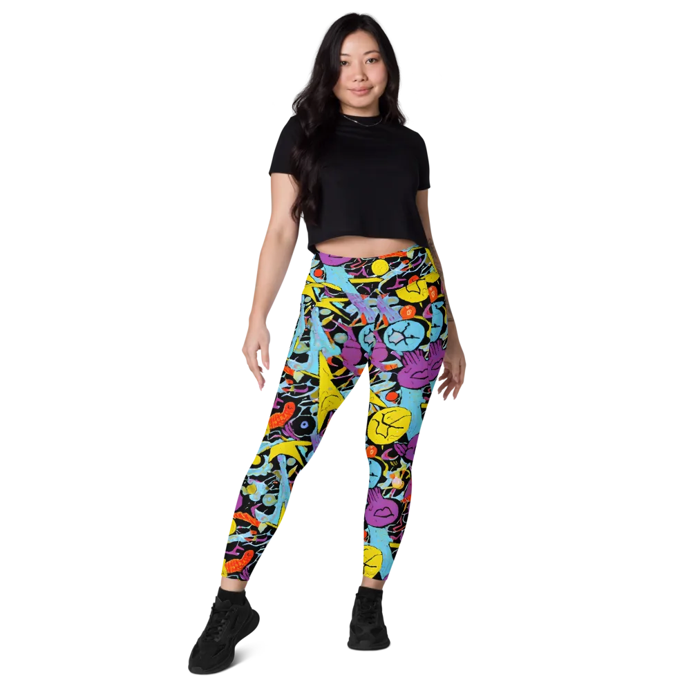 Electric Playfield on Leggings with Pockets — Front