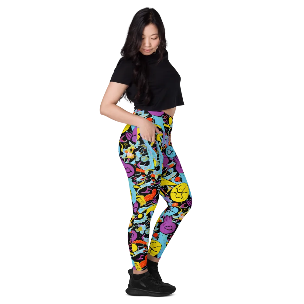 Electric Playfield on Leggings with Pockets — Right