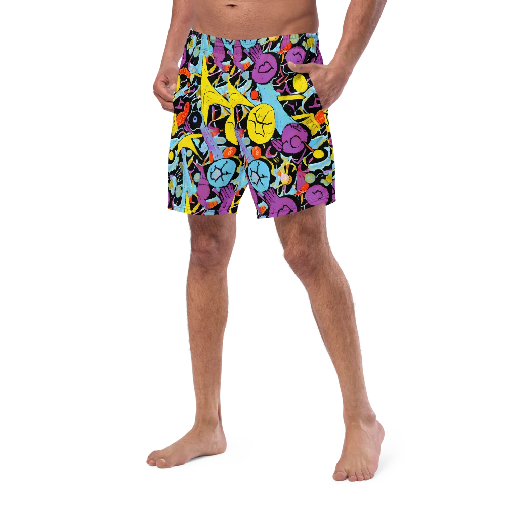 Electric Playfield on Swim Trunks — Left Front