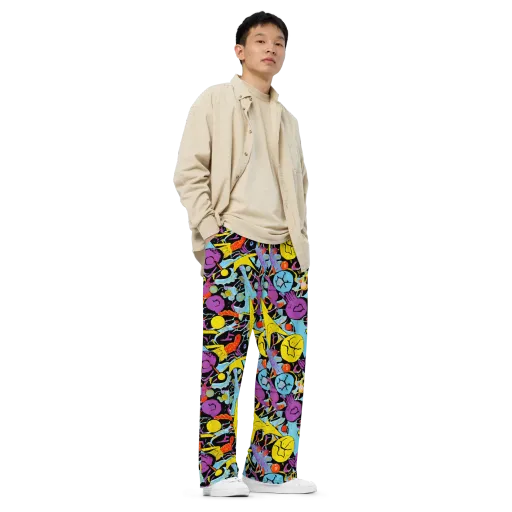 Electric Playfield on a Wide-Leg Pants
