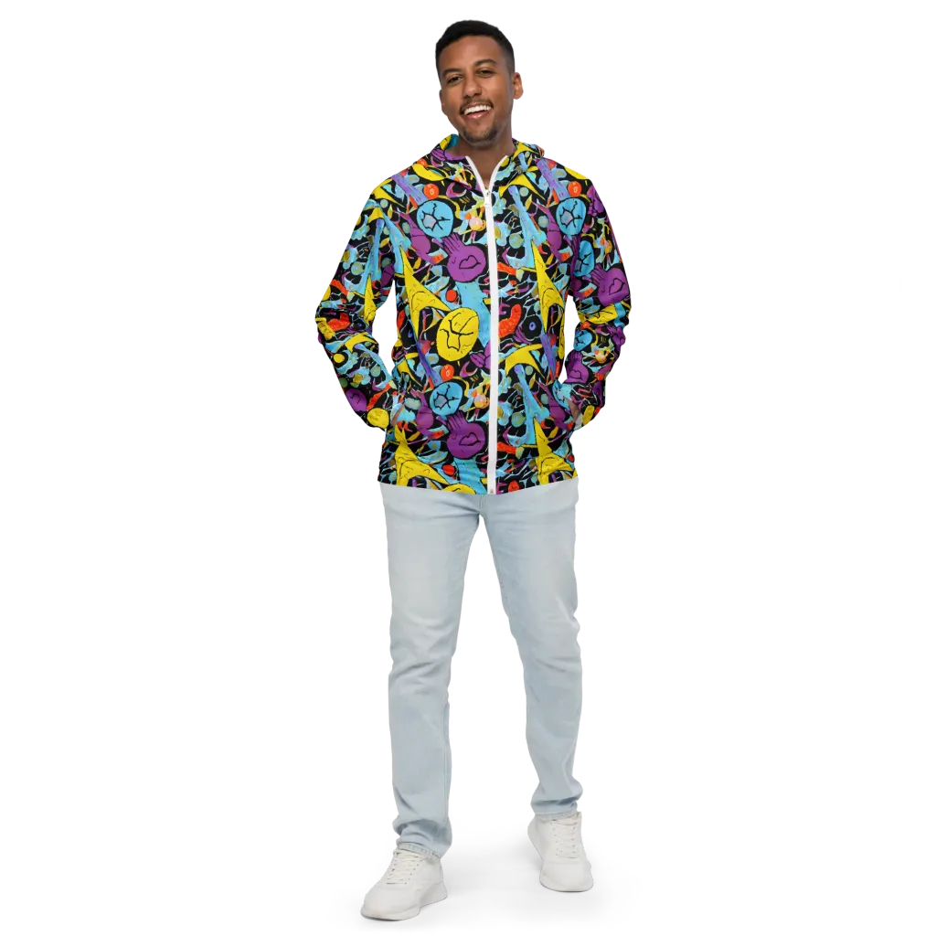 Electric Playfield on Men's Windbreaker — Front