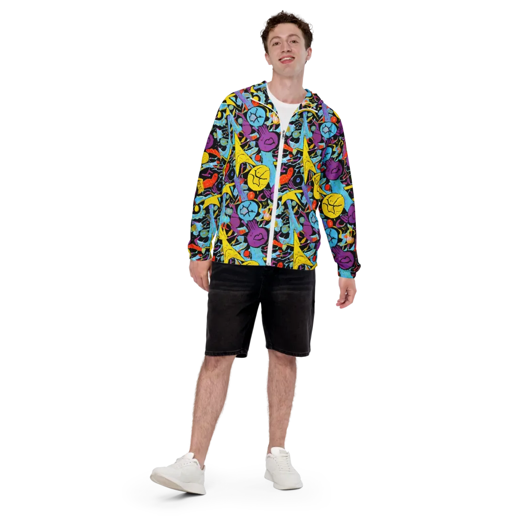 Electric Playfield on Men's Windbreaker — Front
