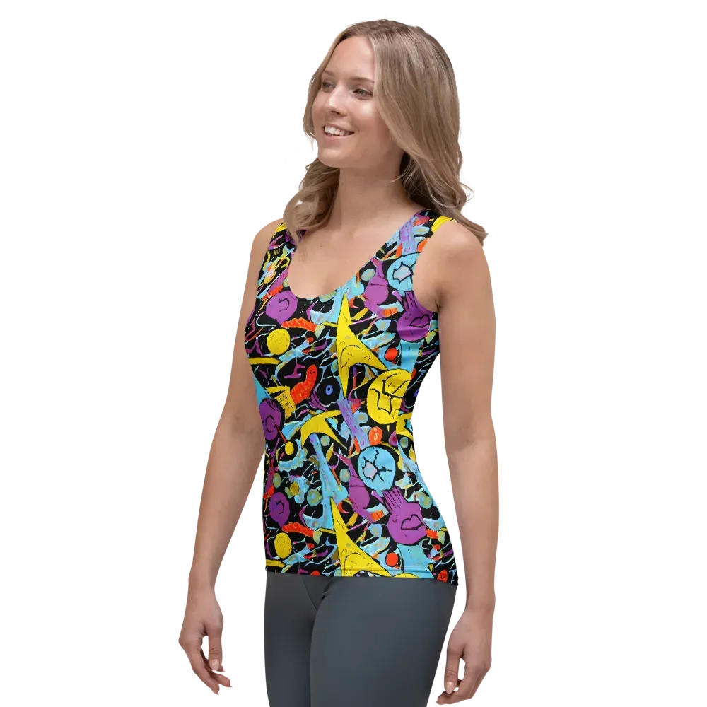 Electric Playfield on Women's Tank Top — Left Front