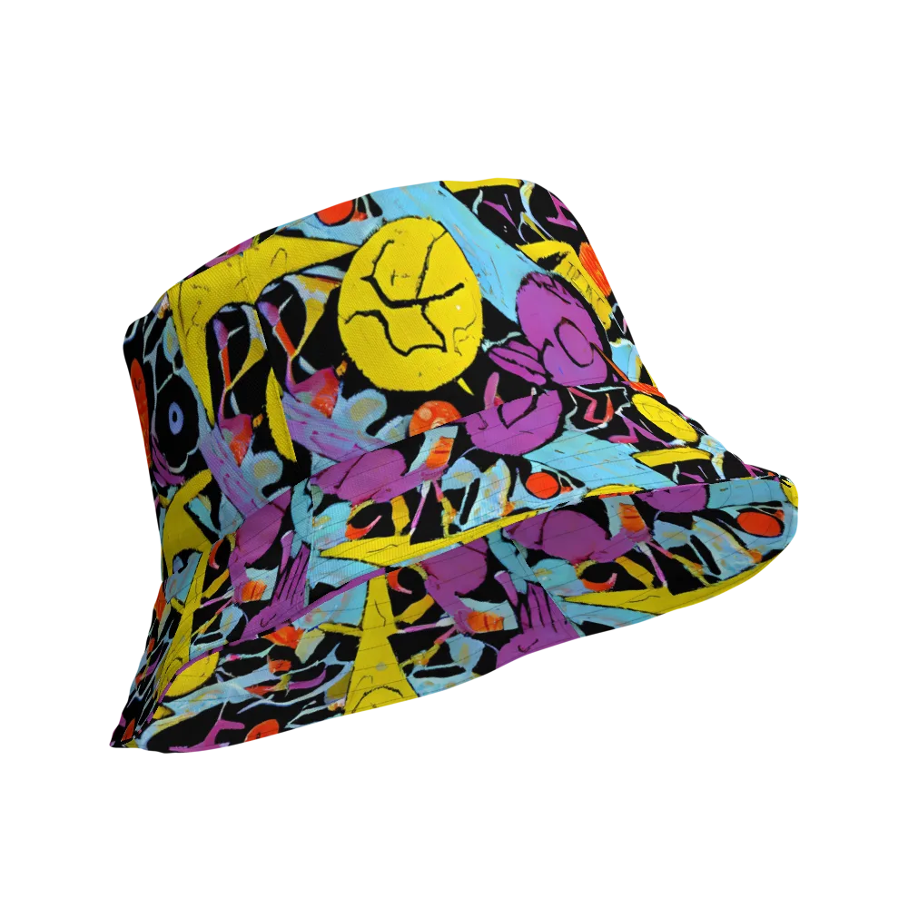 Electric Playfield on Reversible Bucket Hat — Product details Outside