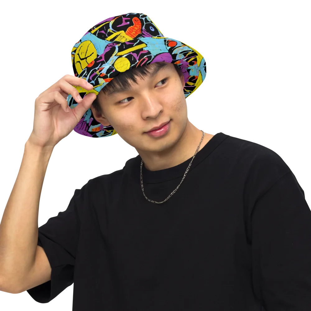 Electric Playfield on Reversible Bucket Hat — Front Inside