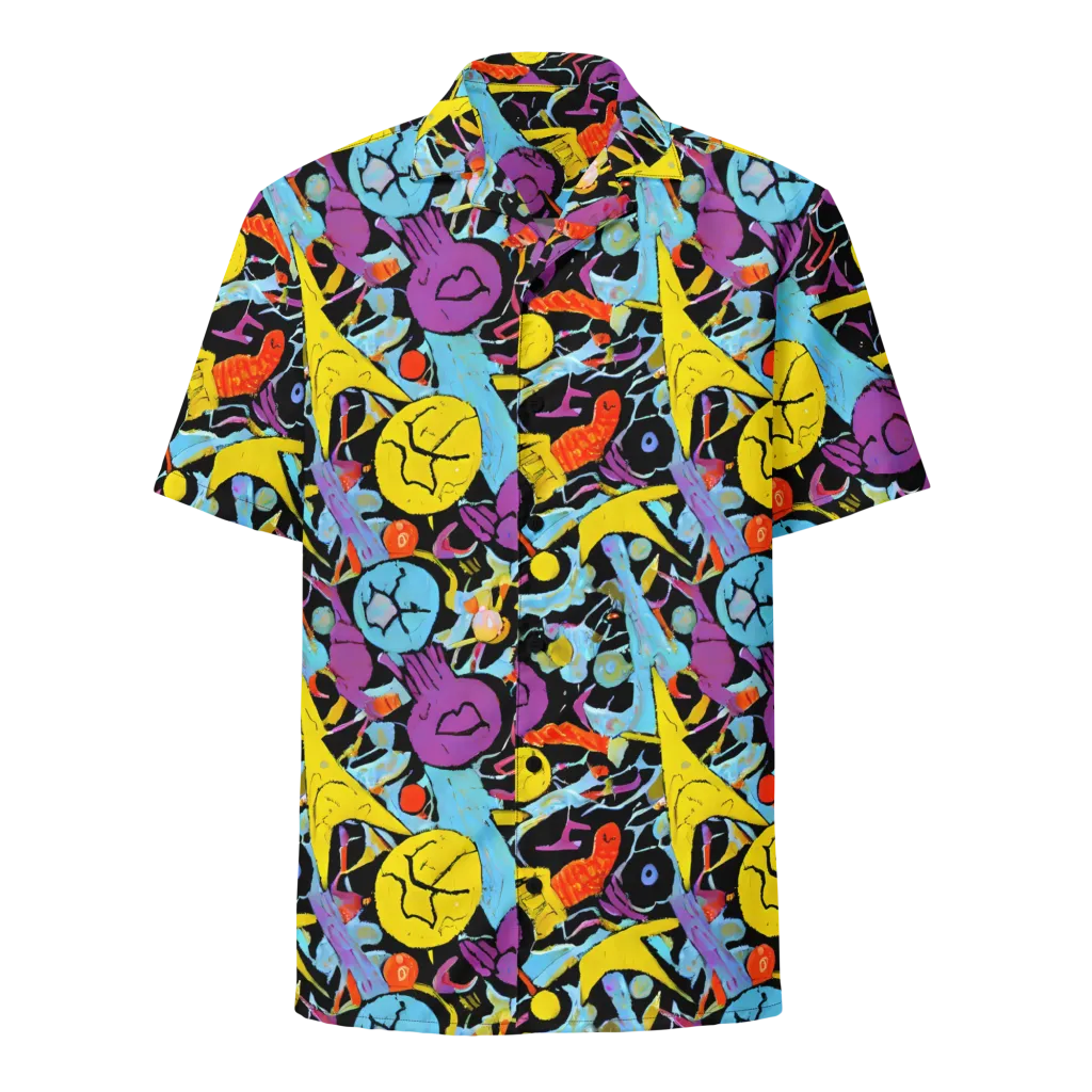 Electric Playfield on Button Shirt — Front