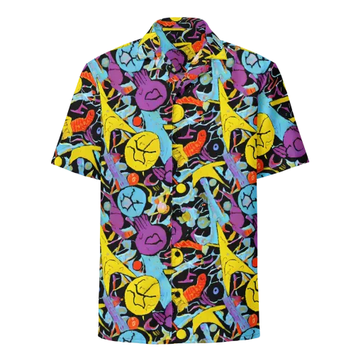 Electric Playfield on a Button Shirt
