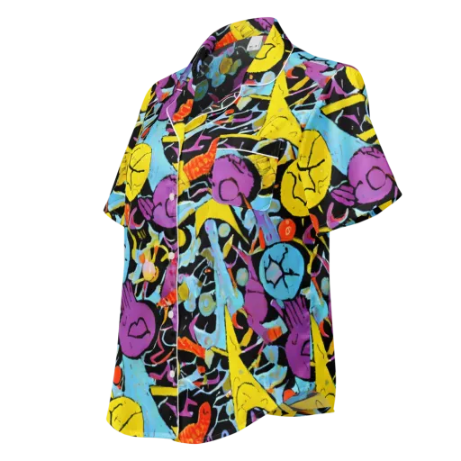 Electric Playfield on a Women's Short Sleeve Pajama Top