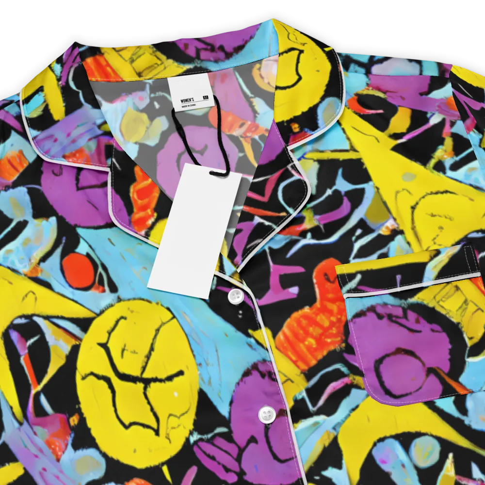 Electric Playfield on Women's Short Sleeve Pajama Top — Product details