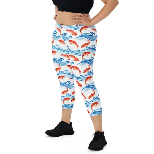Waves of Fortune on a Capri Leggings