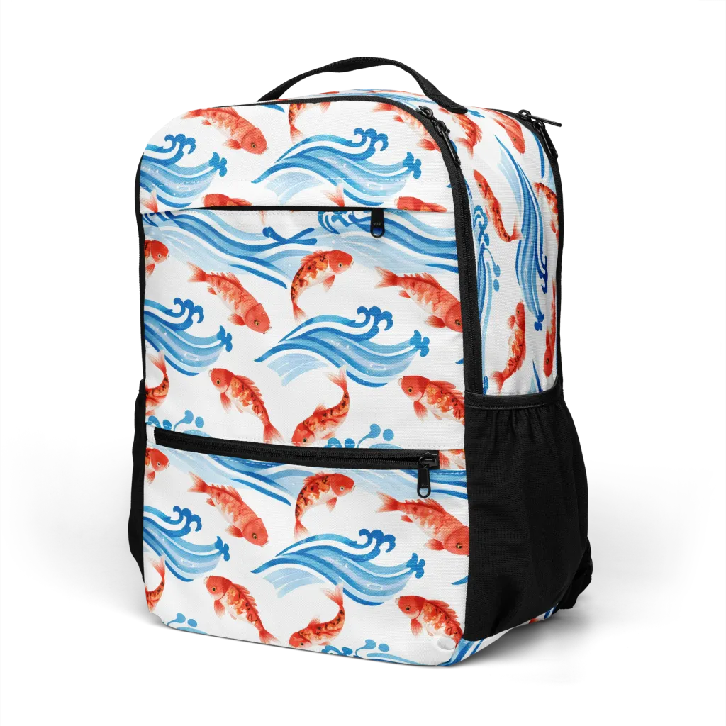 Waves of Fortune on Utility Backpack — Left Front