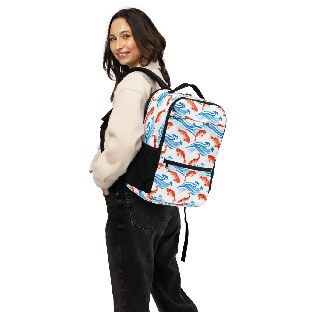 Waves of Fortune on Utility Backpack — Back