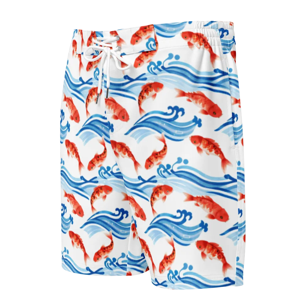 Waves of Fortune on Men's Board Shorts — Front