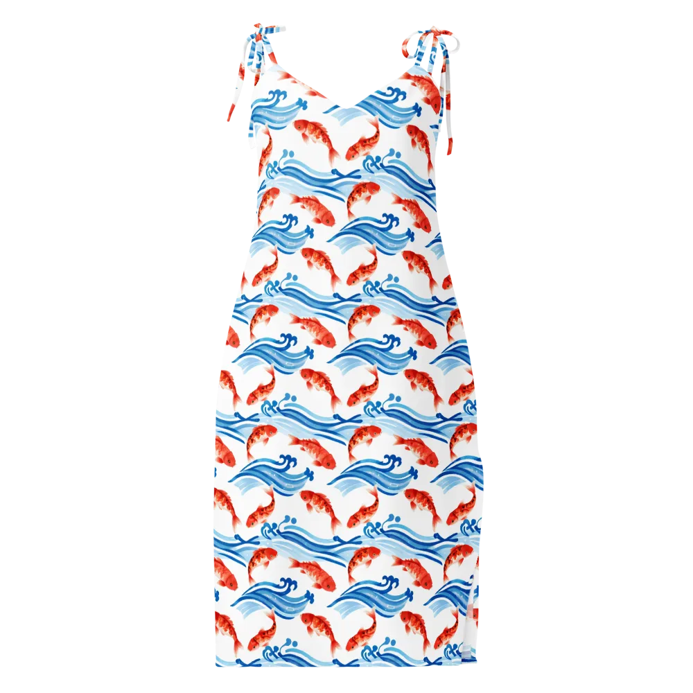 Waves of Fortune on Slip Dress — Front