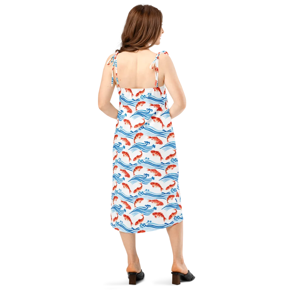 Waves of Fortune on Slip Dress — Back