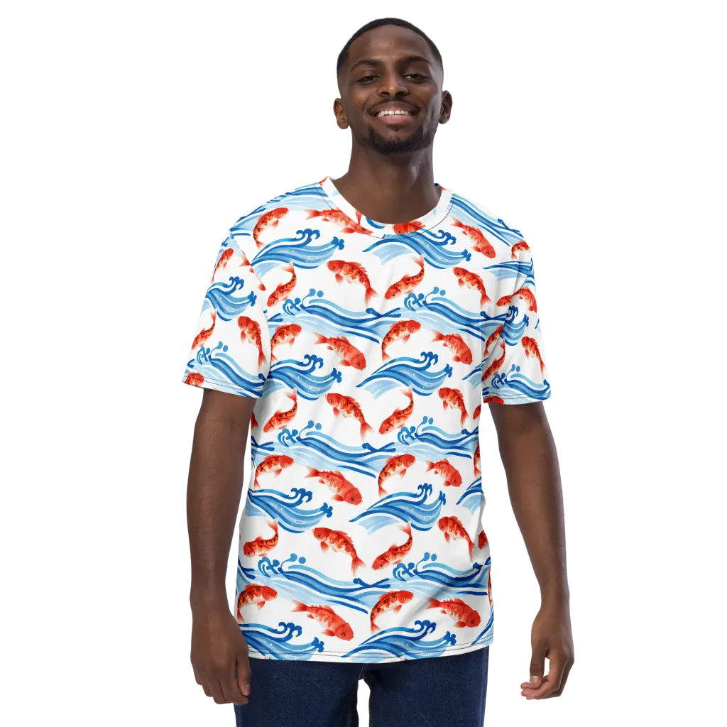 Waves of Fortune on Men's Crew Neck T-Shirt — Front