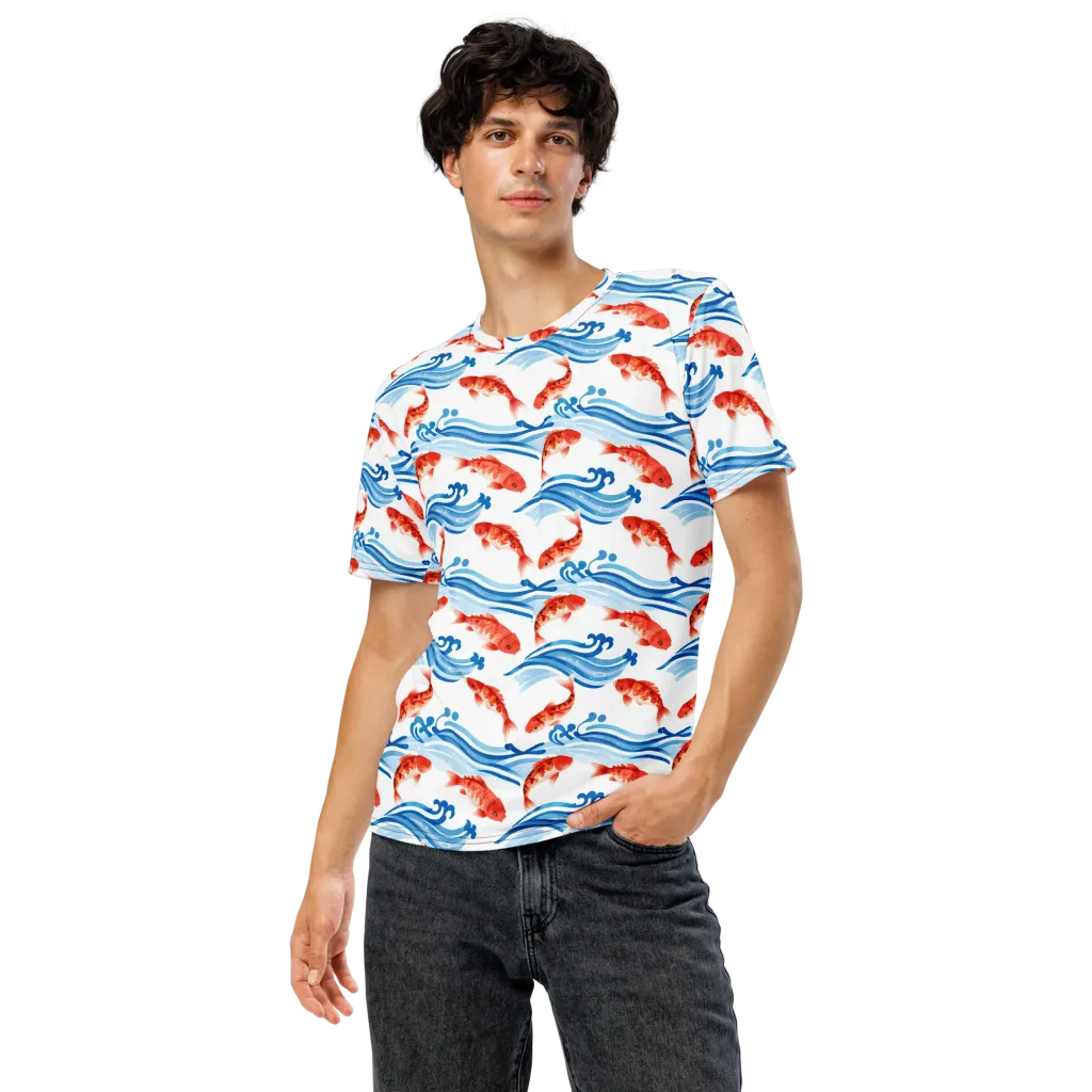 Waves of Fortune on Men's Crew Neck T-Shirt — Front