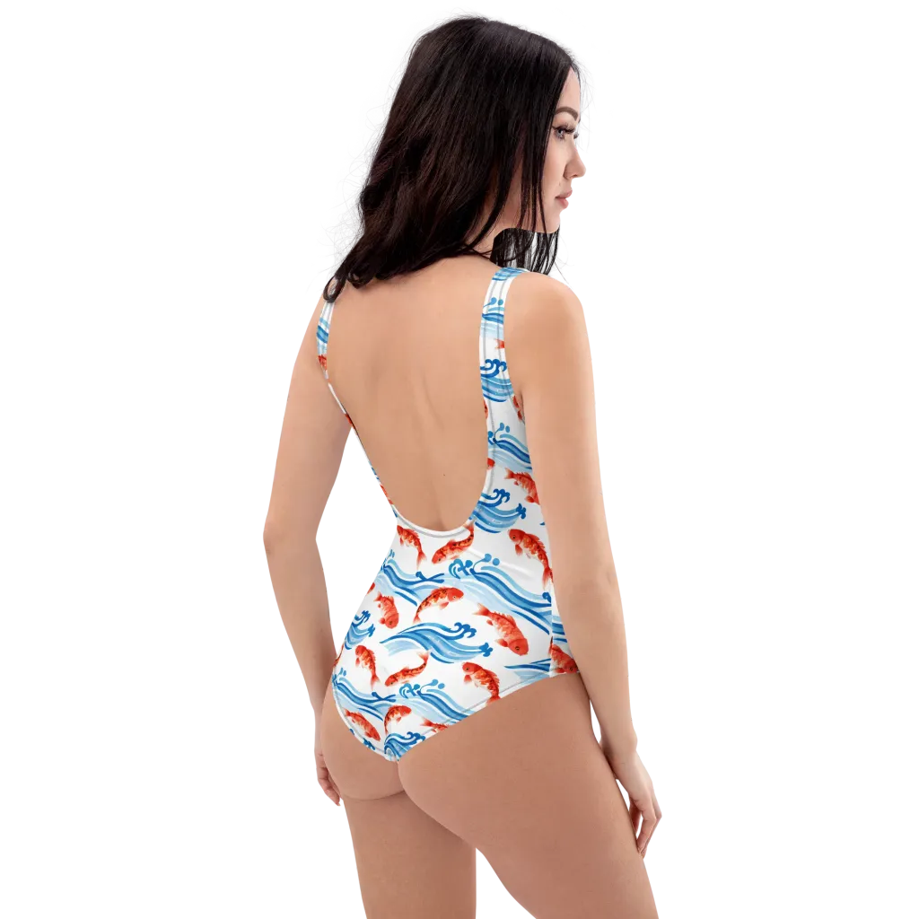 Waves of Fortune on One-Piece Swimsuit — Right Back