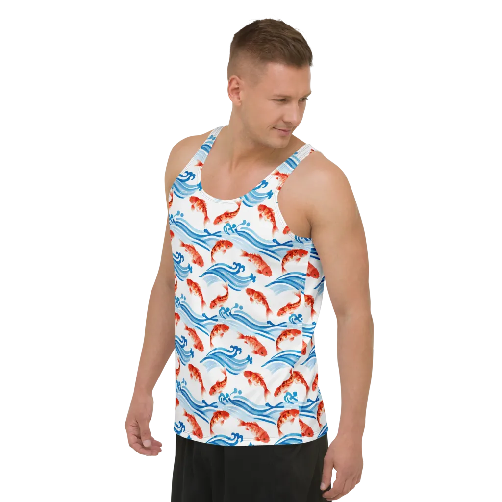 Waves of Fortune on Men's Tank Top — Left Front