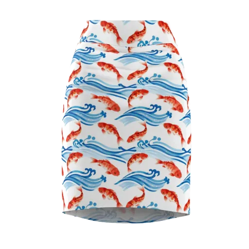 Waves of Fortune on a Pencil Skirt