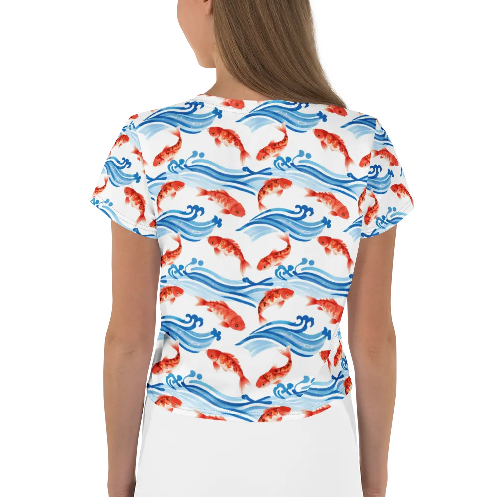 Waves of Fortune on Crop Tee — Back