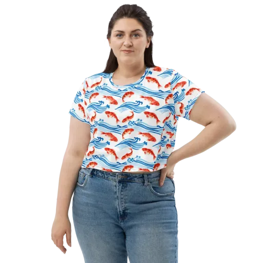 Waves of Fortune on a Crop Tee