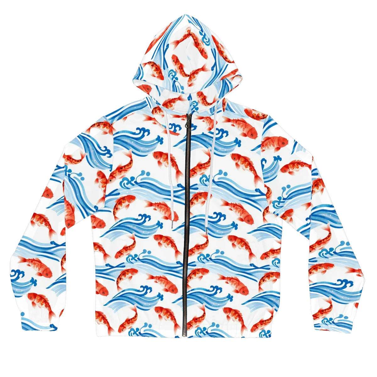 Waves of Fortune on Women's Full-Zip Hoodie — Front