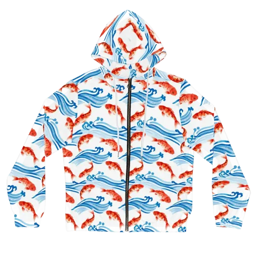 Waves of Fortune on a Women's Full-Zip Hoodie