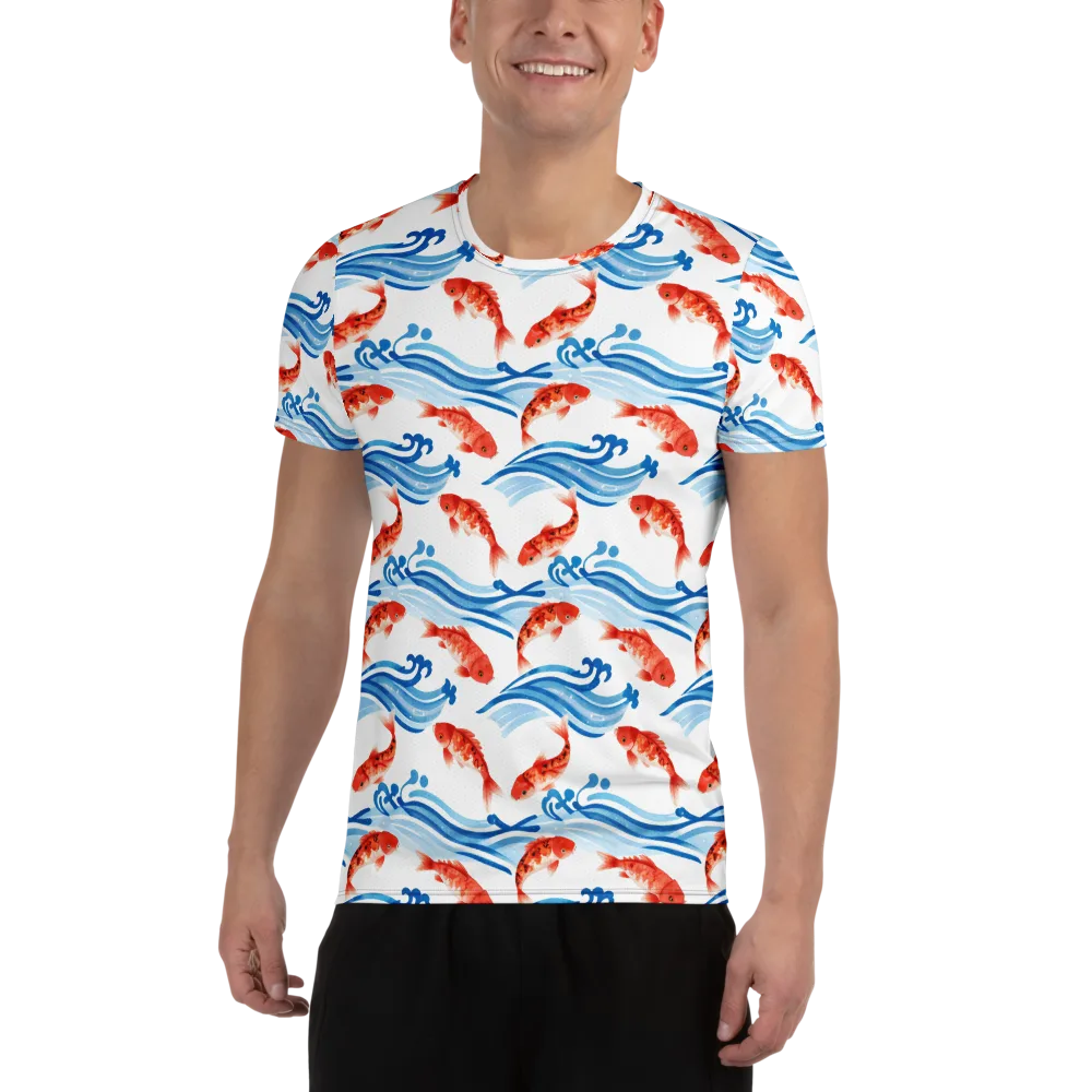 Waves of Fortune on Men's Athletic T-Shirt — Front