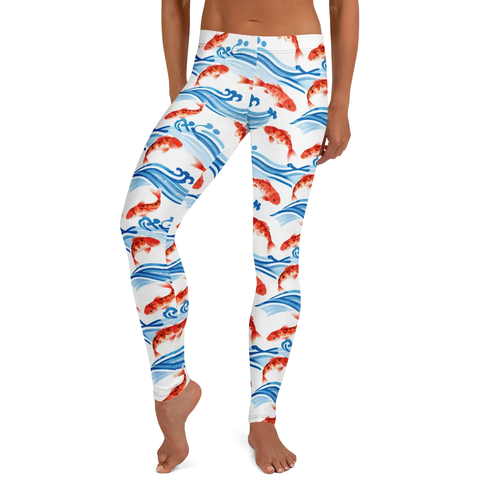Waves of Fortune on Leggings — Front