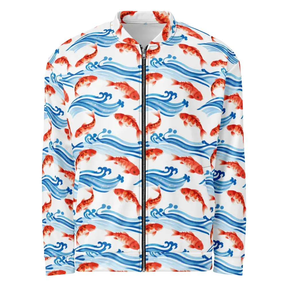 Waves of Fortune on Bomber Jacket — Front
