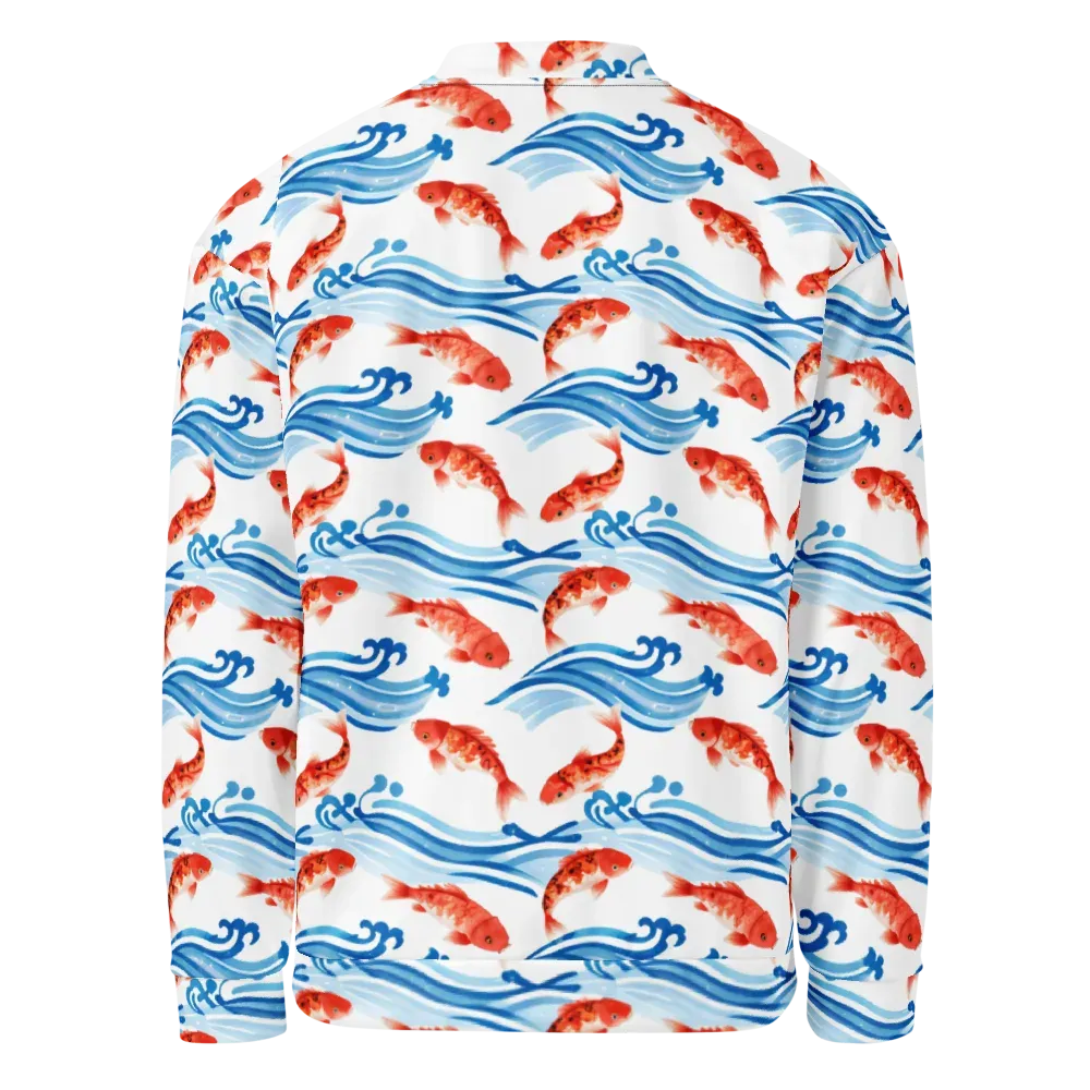 Waves of Fortune on Bomber Jacket — Back
