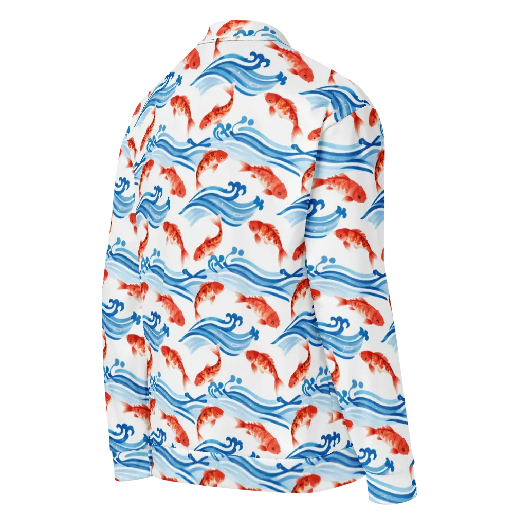 Waves of Fortune on Bomber Jacket — Right Back