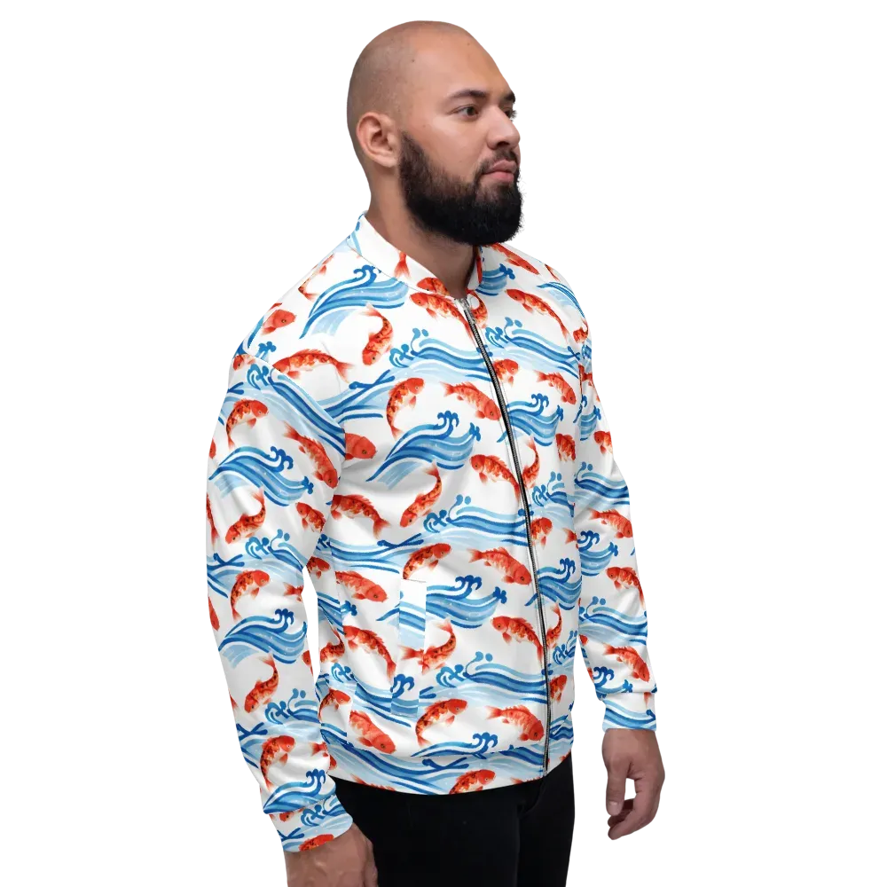 Waves of Fortune on Bomber Jacket — Right