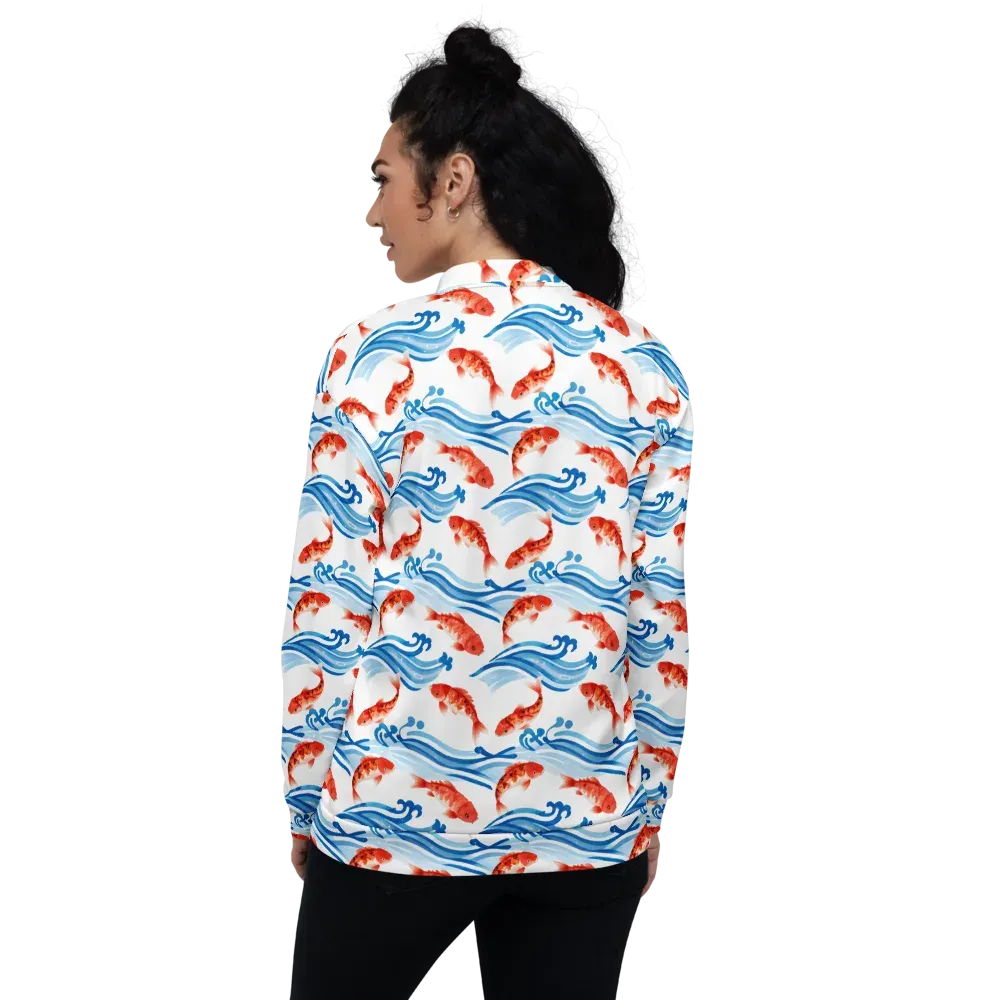 Waves of Fortune on Bomber Jacket — Back