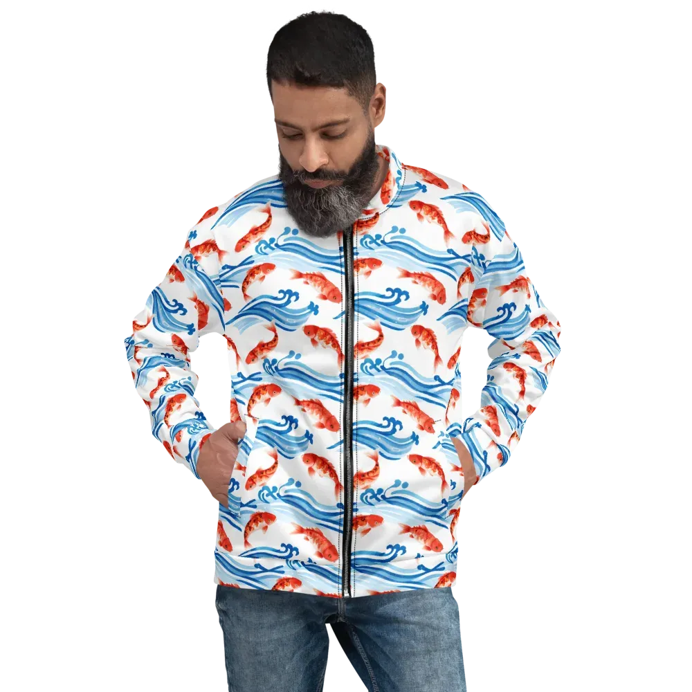 Waves of Fortune on Bomber Jacket — Front