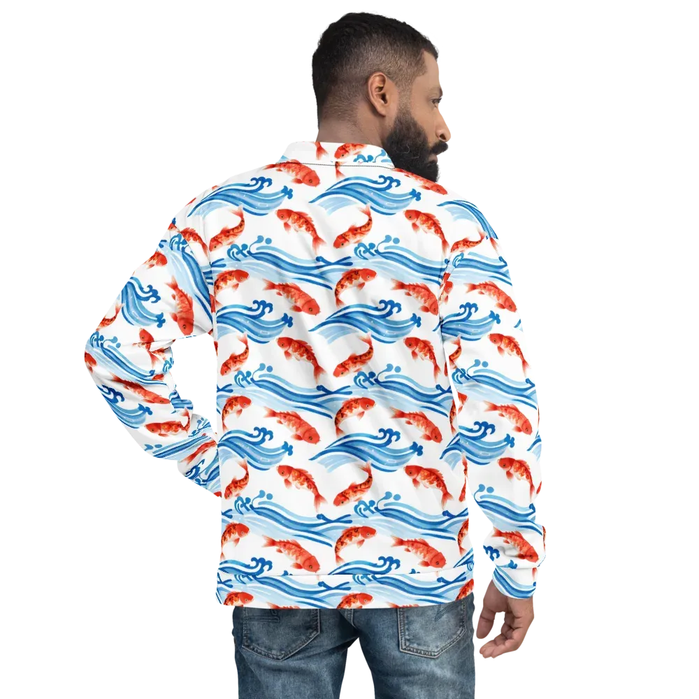 Waves of Fortune on Bomber Jacket — Back