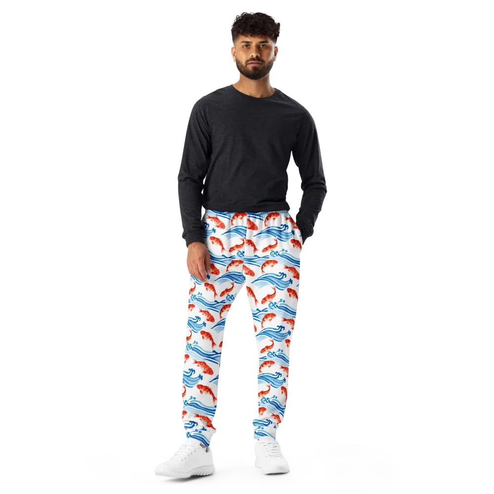 Waves of Fortune on Men's Joggers — Front