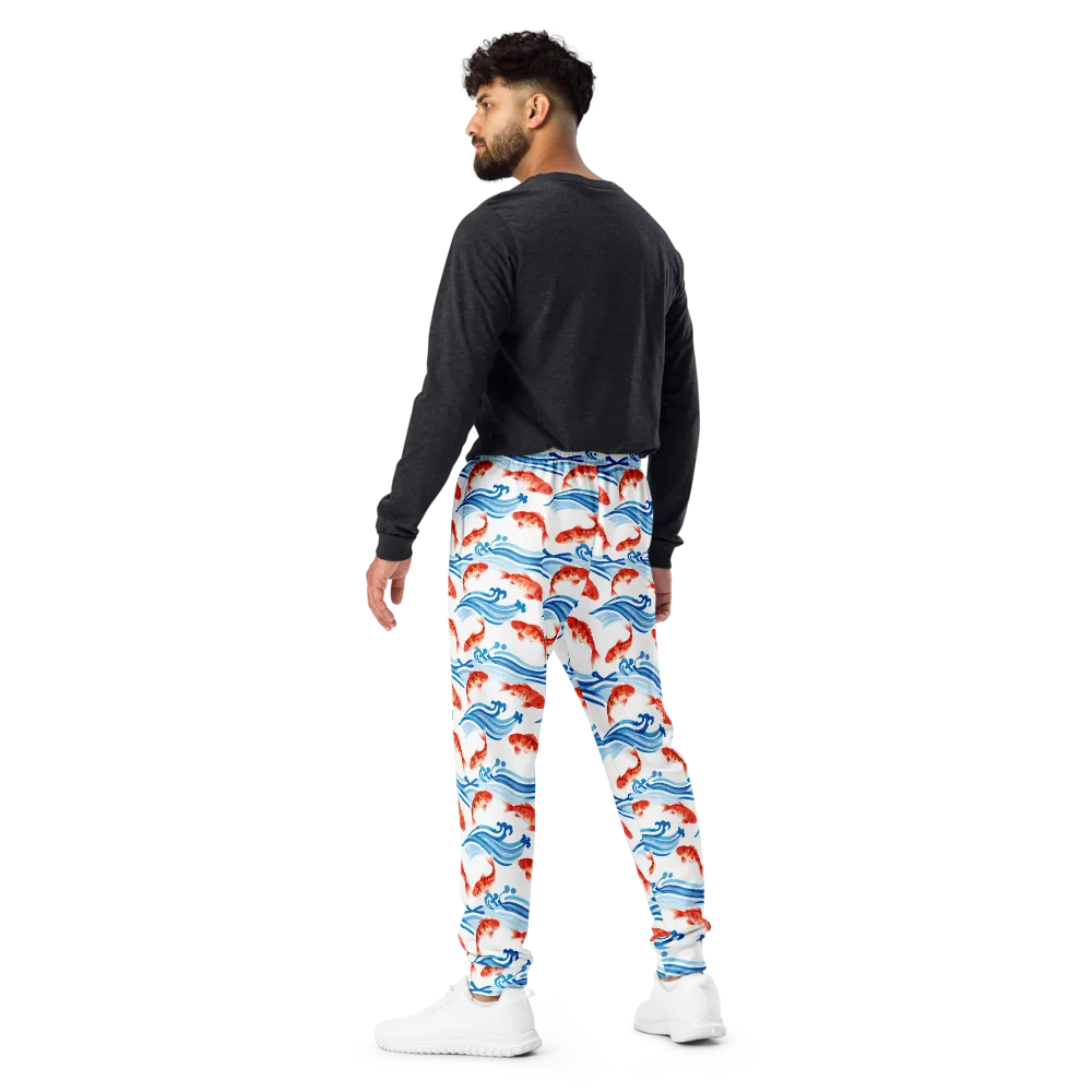 Waves of Fortune on Men's Joggers — Back